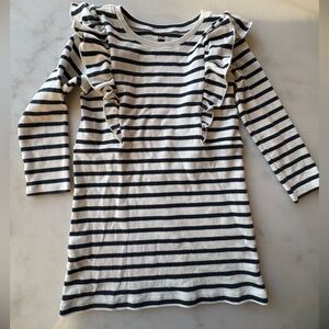 Striped Long Sleeve Girls Dress